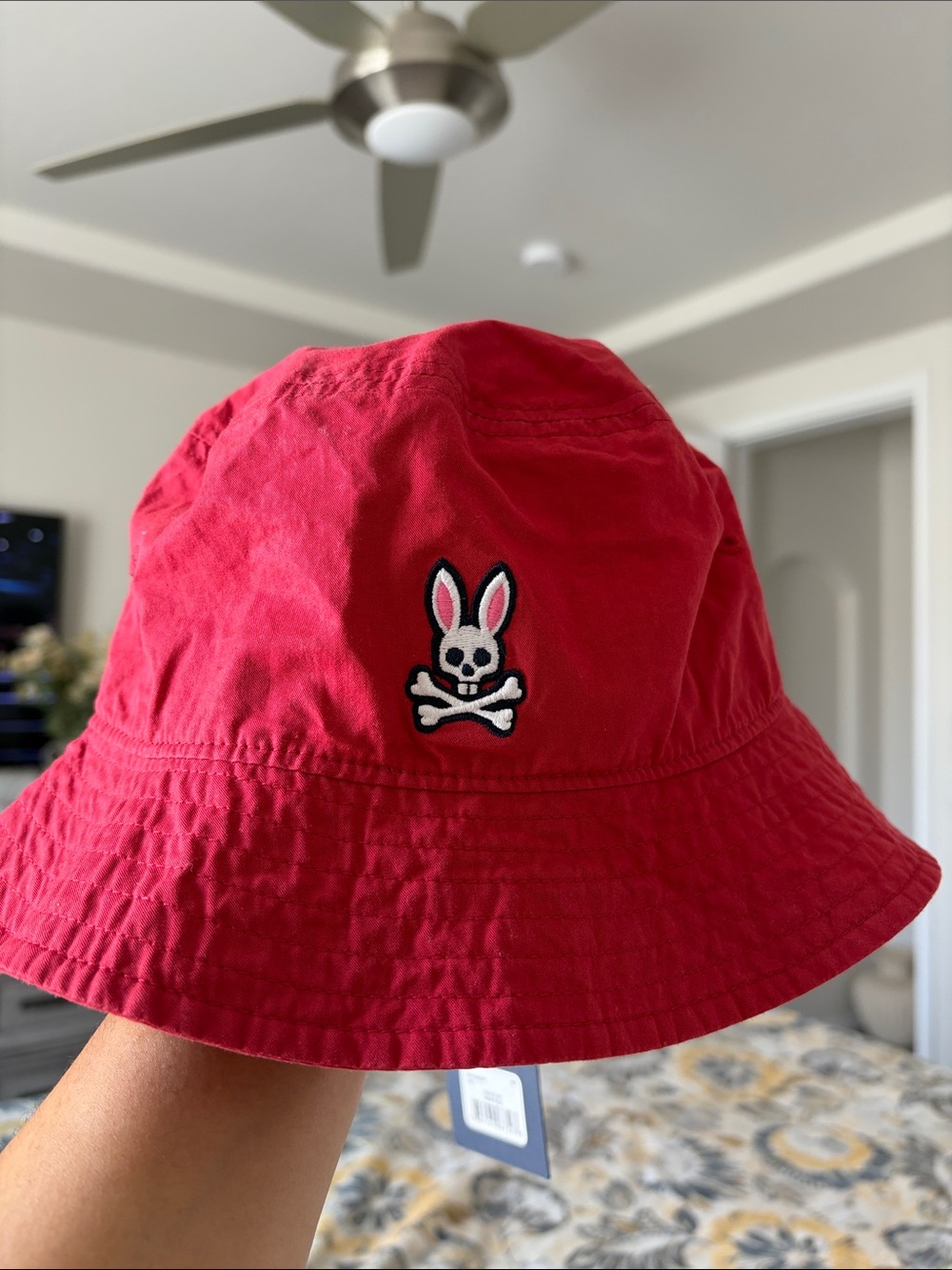 Psycho Bunny Red Bucket Hat - Picture 5 of 8